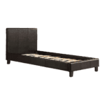 Single PU Leather Bed Frame Black