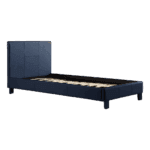 Single PU Leather Bed Frame Blue