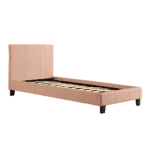 Single PU Leather Bed Frame Pink