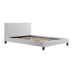 Double PU Leather Bed Frame White
