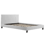 Queen PU Leather Bed Frame White