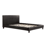 Queen PU Leather Bed Frame Black