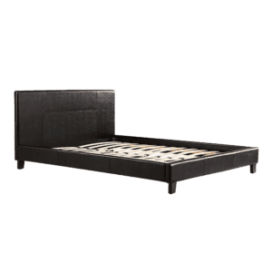 Queen PU Leather Bed Frame Black