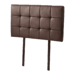 PU Leather Single Bed Deluxe Headboard Bedhead - Brown