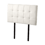PU Leather Single Bed Deluxe Headboard Bedhead - White