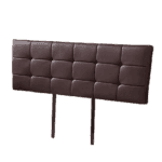 PU Leather King Bed Deluxe Headboard Bedhead - Brown