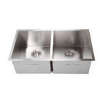 820x457mm Handmade Stainless Steel Undermount / Topmount Kitchen Laundry Sink with Waste