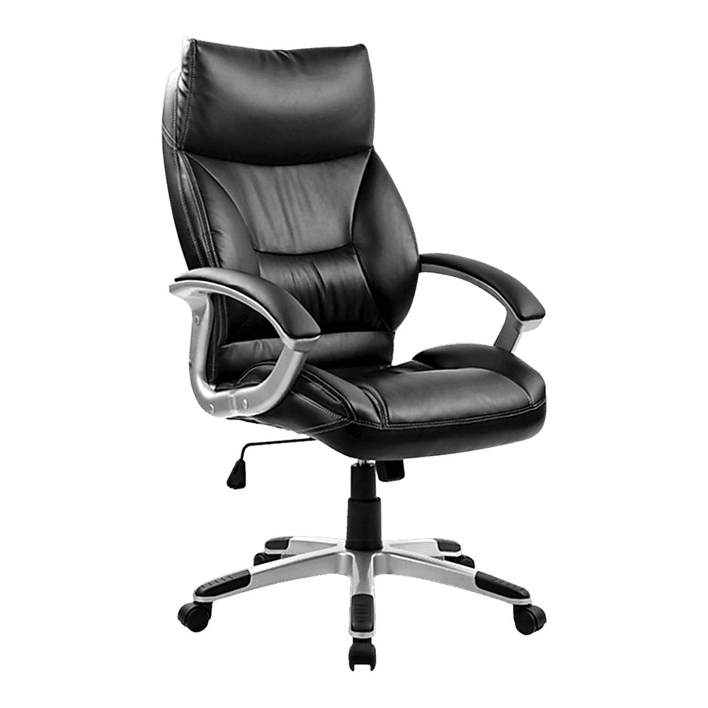PU Leather Executive Office Chair – Ergonomic Swivel Computer Desk Chair in Black 1 V63 774975 8943 00