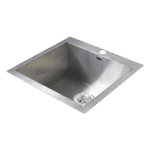 530x505mm Handmade Stainless Steel Topmount Kitchen Laundry Sink with Waste