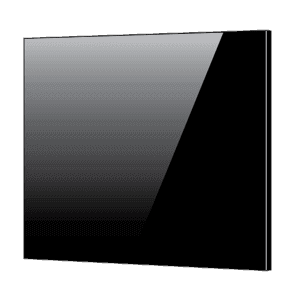 Toughened 90cm x 70cm Black Glass Kitchen Splashback