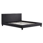 King Linen Fabric Bed Frame Grey