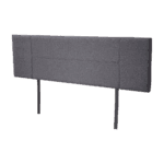 Linen Fabric King Bed Headboard Bedhead - Grey