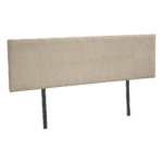 Linen Fabric King Bed Headboard Bedhead - Beige