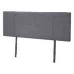 Linen Fabric Queen Bed Headboard Bedhead - Grey