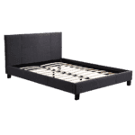 Queen Linen Fabric Bed Frame Grey