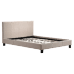Queen Linen Fabric Bed Frame Beige