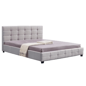 Linen Fabric King Deluxe Bed Frame Beige