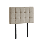 Linen Fabric Single Bed Deluxe Headboard Bedhead - Beige
