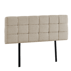 Linen Fabric Double Bed Deluxe Headboard Bedhead – Beige