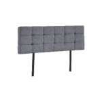 Linen Fabric Queen Bed Deluxe Headboard Bedhead - Grey