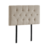 Linen Fabric Single Bed Deluxe Headboard Bedhead - Beige
