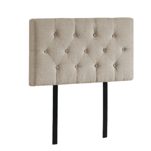 Linen Fabric Single Bed Deluxe Headboard Bedhead – Beige