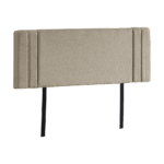 Linen Fabric Double Bed Deluxe Headboard Bedhead - Beige
