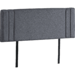 Linen Fabric Queen Bed Deluxe Headboard Bedhead - Grey