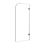 700 x 1450mm Frameless Bath Panel 10mm Glass Shower Screen By Della Francesca