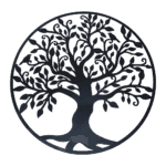 Black Tree of Life Wall Art Hanging Metal Iron Sculpture Garden 99cm