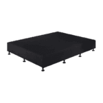 Palermo Queen Ensemble Bed Base Midnight Black Linen Fabric