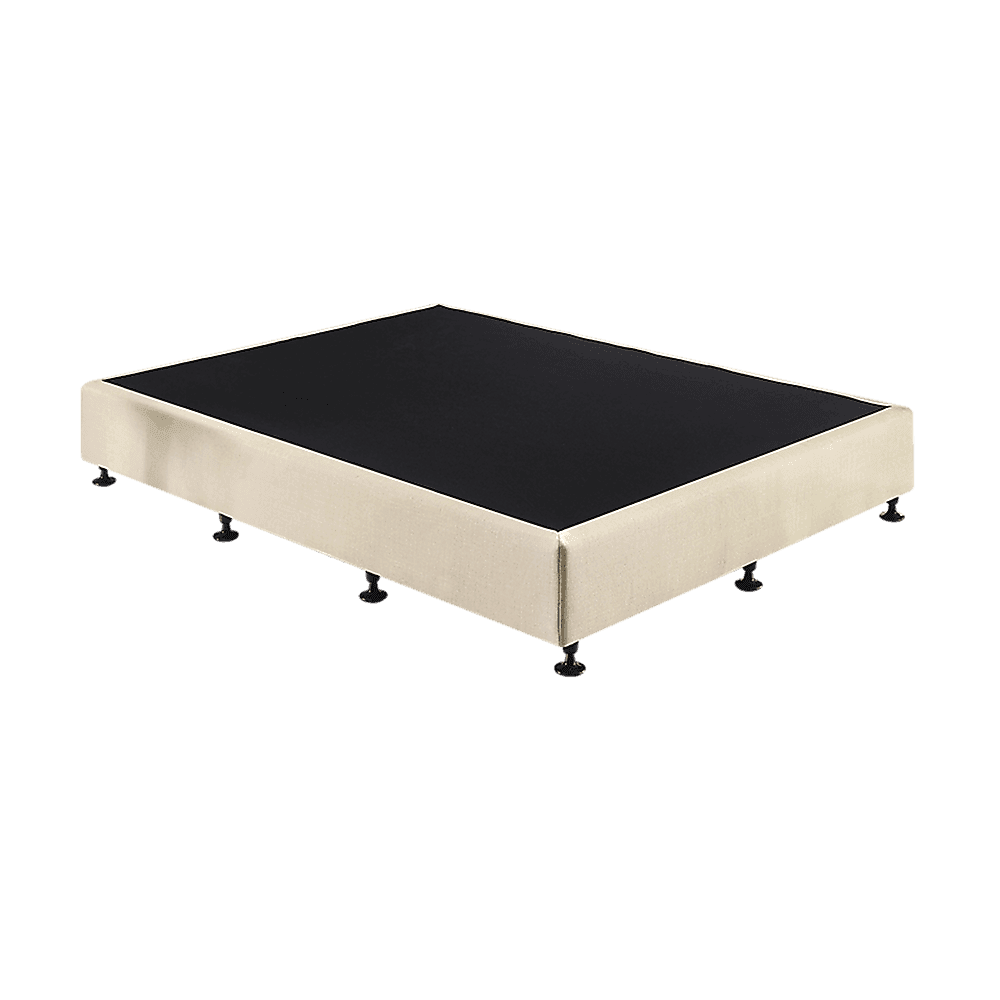 Palermo King Single Ensemble Bed Base Platinum Natural Sand Linen Fabric