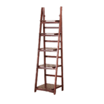5 Tier Wooden Ladder Shelf Stand Storage Book Shelves Shelving Display Rack