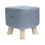 Fabric Ottoman Foot Stool Rest Pouffe Footstool Wood Storage Padded Seat