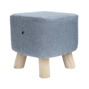 Fabric Ottoman Foot Stool Rest Pouffe Footstool Wood Storage Padded Seat