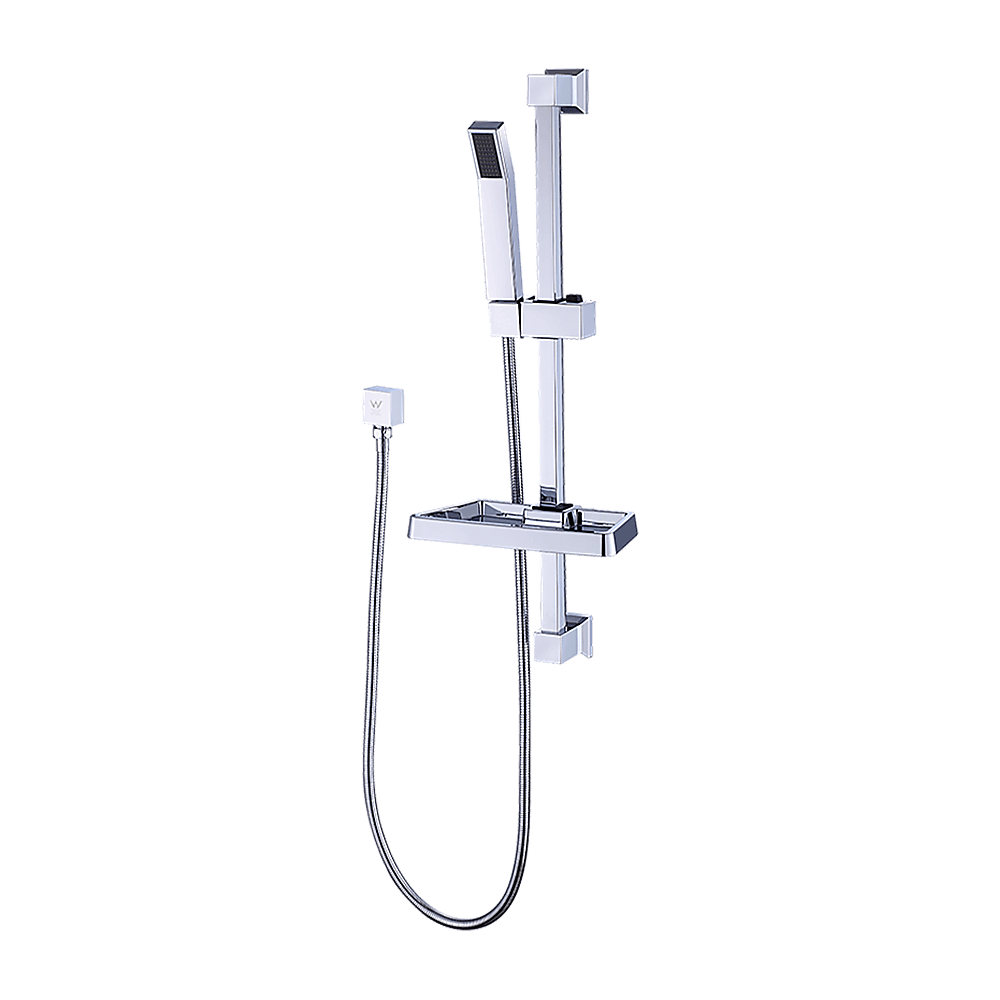 Hand Held Shower Rail Soap Dish Bathroom Set