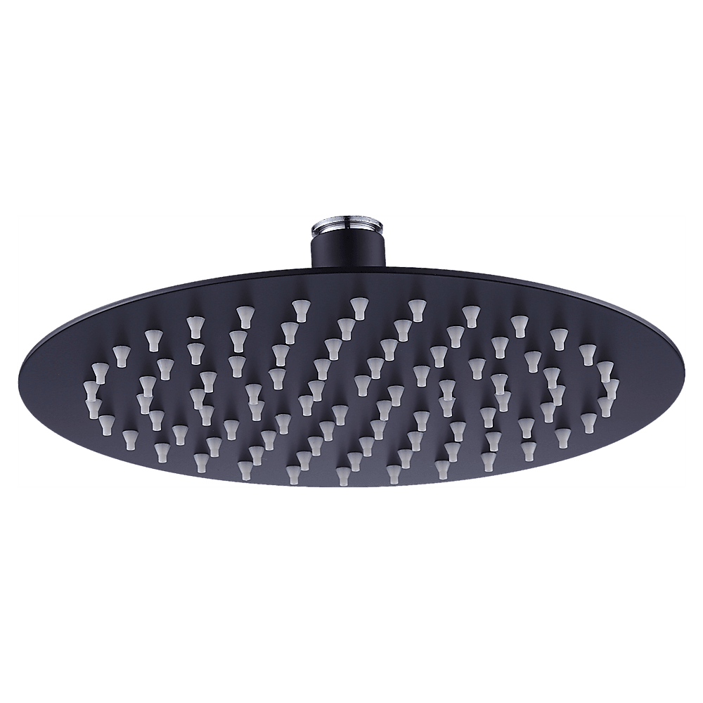 200mm Shower Head Round 304SS Electroplated Matte Black Finish
