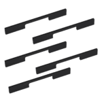 5 x 160mm Kitchen Handle Cabinet Cupboard Door Drawer Handles square Black furniture pulls