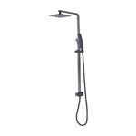 WELS 8" Rain Shower Head Set Square Dual Heads Faucet High Pressure Hand Held