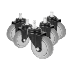 5x Office Chair Caster Wheels Set Heavy Duty & Safe for All Floors w/Universal Fit