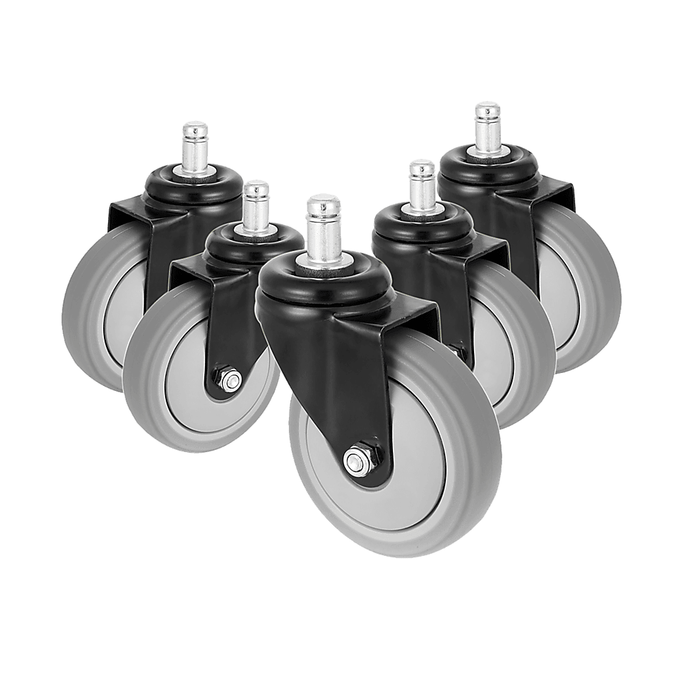 5x Office Chair Caster Wheels Set Heavy Duty & Safe for All Floors w/Universal Fit