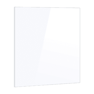 Toughened 90cm x 70cm White Glass Kitchen Splashback