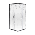 800 x 800mm Sliding Door Nano Safety Glass Shower Screen By Della Francesca