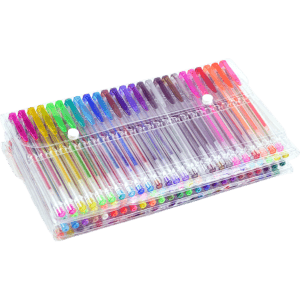 Glitter Gel Pens (100 pack) with 2.5X More Ink – Craft, Kids & Adult Colouring