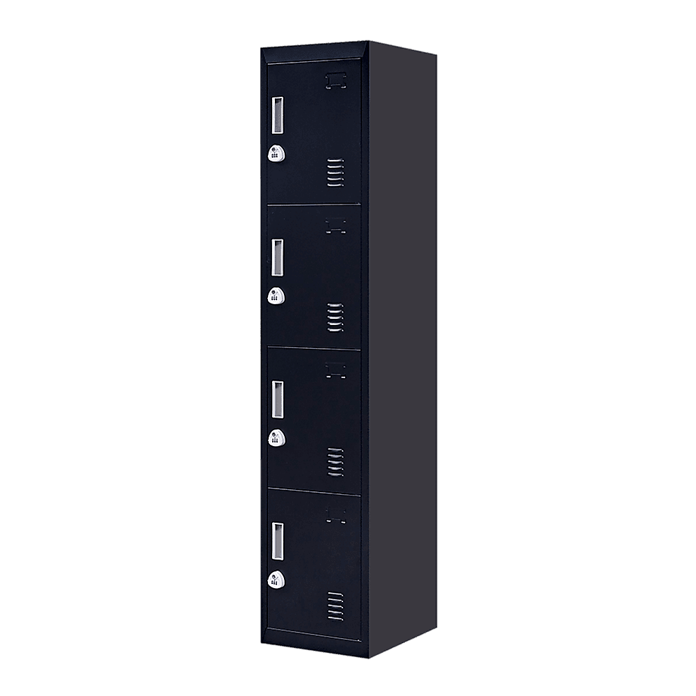 4-Door Vertical Locker for Office Gym Shed School Home Storage