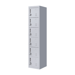 6-Door Locker for Office Gym Shed School Home Storage