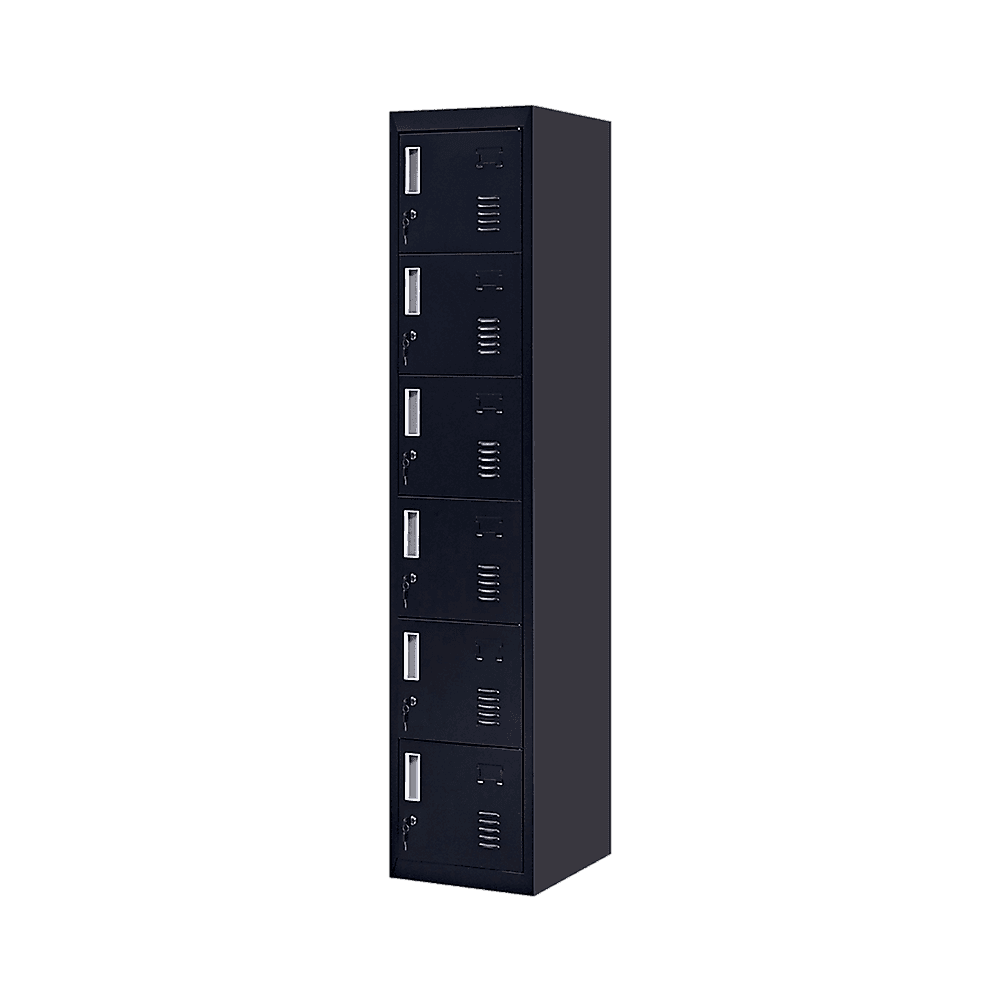 6-Door Locker for Office Gym Shed School Home Storage