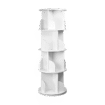 360-degree Rotating 4 Tier Display Shelf Bookcase Organiser
