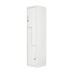 Grey Two-Door L-shaped Office Gym Shed Storage Lockers