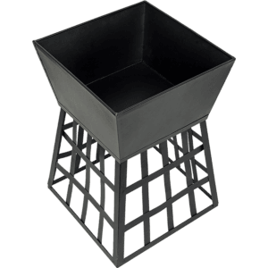 Black Fire Pit Square Log Patio Garden Heater Outdoor Table Top BBQ Camping